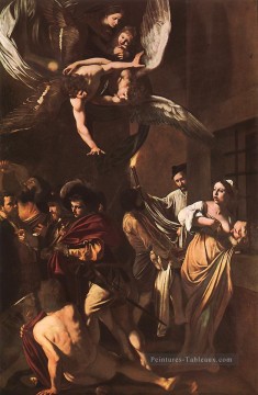 Les sept actes de la miséricorde Caravaggio Nu Peinture à l'huile